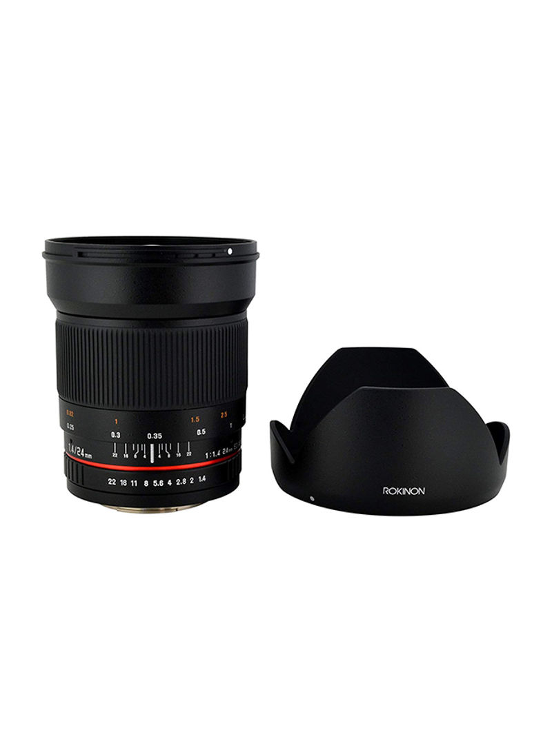 24mm f/1.4 Wide Angle Lens For Sony Camera Black