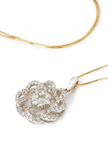 18 Karat White Gold Diamond Pendant