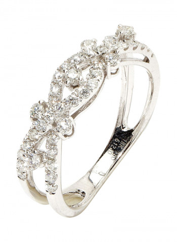 18K White Gold  Exquisite Design Diamond Ring