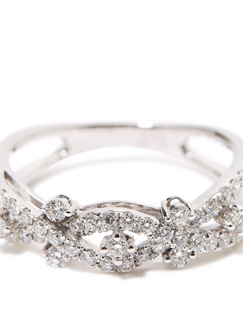 18K White Gold  Exquisite Design Diamond Ring