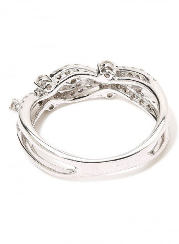 18K White Gold  Exquisite Design Diamond Ring