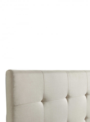 Alexis Blind Tufted Bed With Mattress Cream/White Super King