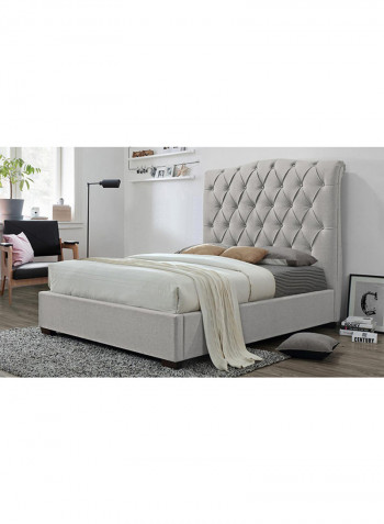 Shannon Platform Bed With Mattress Grey/Black Super King