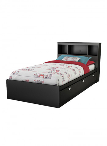 Spark Twin Mates Bed With Mattress Black/White Super King