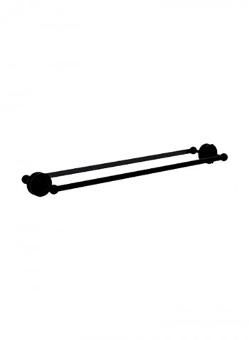 Back Shower Door Towel Bar Black 30inch