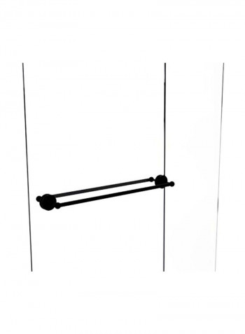 Back Shower Door Towel Bar Black 30inch