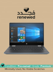 Renewed - Pavilion X360 14-dh0011ne Convertible 2-In-1 Laptop With 14-Inch Multitouch Display, Intel Core i3 Processor/10th Gen/16GB RAM/512GB SSD/Intel UHD Graphics 620 Blue