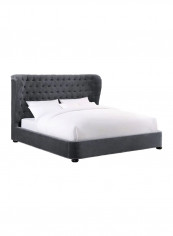 Philly Linen Super King Bed Frame Without Mattress Grey 200x200cm