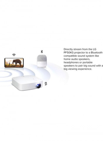 Full HD LED Projector PF50KG 170.18x48.26x170.18millimeter White