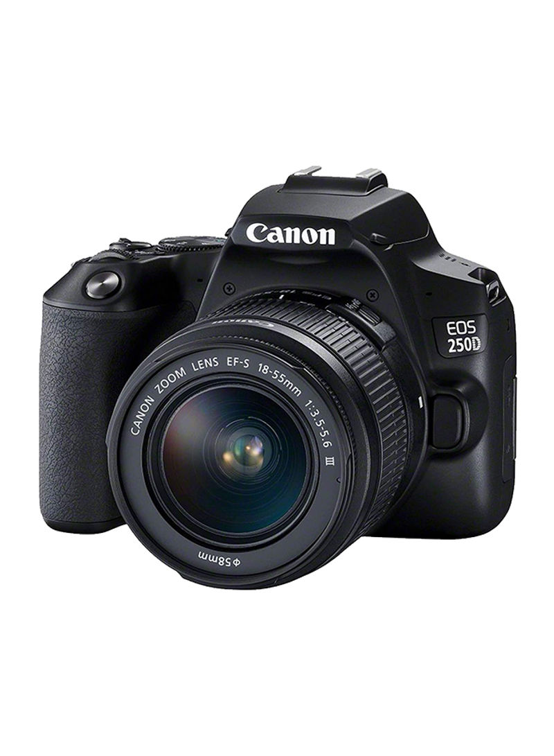 EOS 250D DSLR With Zoom EF-S 18-55mm F/3.5-5.6 III Lens 24.1MP, LCD Touchscreen, Built-In Wi-Fi, Bluetooth And NFC