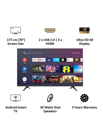 70-Inch 4K Android Smart LED TV 70A7100 Black