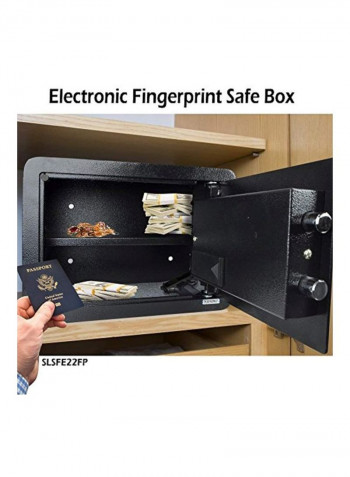 Electronic Safe Security Box Black/Silver 13.8x9.8x9.8inch