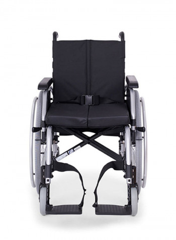 Foldable Lightweight Wheelchair With Adjustable Armrest And Footrest