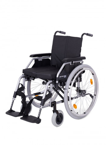 Foldable Lightweight Wheelchair With Adjustable Armrest And Footrest