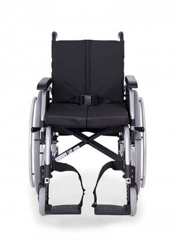 Foldable Lightweight Wheelchair With Adjustable Armrest And Footrest