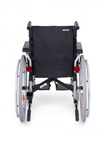 Foldable Lightweight Wheelchair With Adjustable Armrest And Footrest