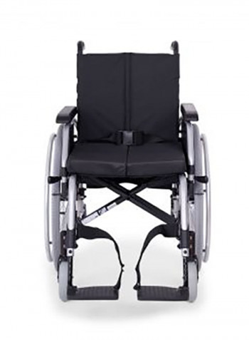Foldable Lightweight Wheelchair With Adjustable Armrest And Footrest