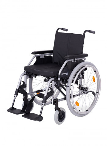 Foldable Lightweight Wheelchair With Adjustable Armrest And Footrest