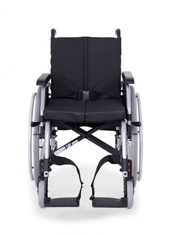 Foldable Lightweight Wheelchair With Adjustable Armrest And Footrest