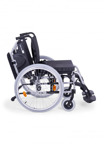 Foldable Lightweight Wheelchair With Adjustable Armrest And Footrest