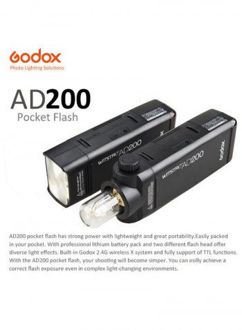 Portable Pocket Flash Mini TTL Speedlite Kit Black