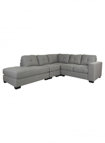 Costa 6-Seater Left Corner Sofa Grey/Black