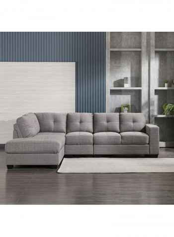 Costa 6-Seater Left Corner Sofa Grey/Black