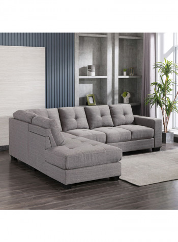Costa 6-Seater Left Corner Sofa Grey/Black