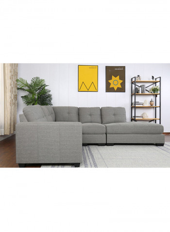 Costa 6-Seater Right Corner Sofa Grey/Black