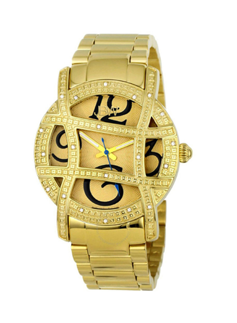 Women's Olympia 0.20 Ctw Diamond 18K Gold-Plated Stainless-Steel Watch Jb-6214-A
