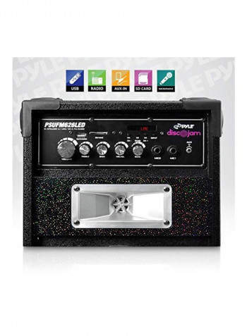 Portable Tower Speaker System PSUFM626LED Black