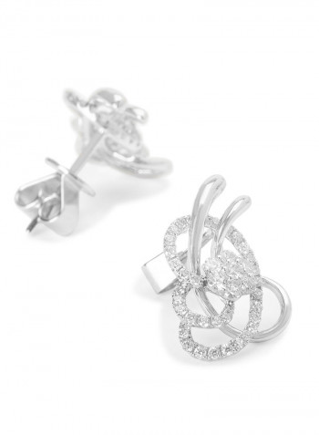 18 Karat White Gold Diamond Earrings