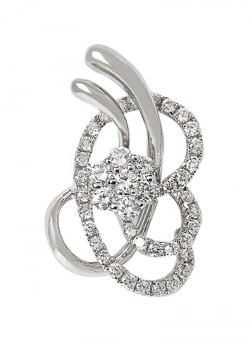 18 Karat White Gold Diamond Earrings