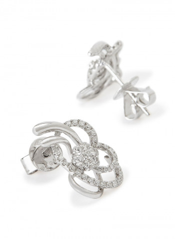 18 Karat White Gold Diamond Earrings