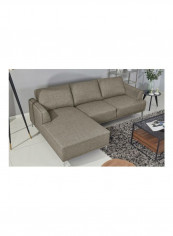 Stella Left Facing Corner Sofa Beige 80 x 251 x 163cm