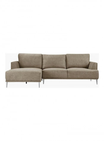 Stella Left Facing Corner Sofa Beige 80 x 251 x 163cm