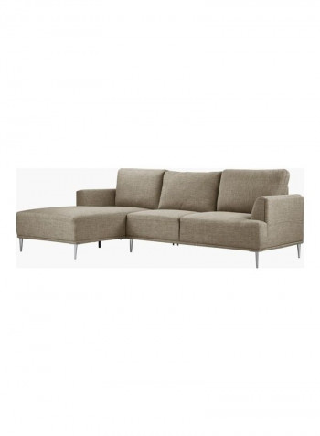 Stella Left Facing Corner Sofa Beige 80 x 251 x 163cm