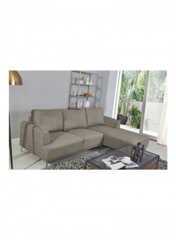 Stella Right Facing Corner Sofa Beige 80 x 251 x 163cm