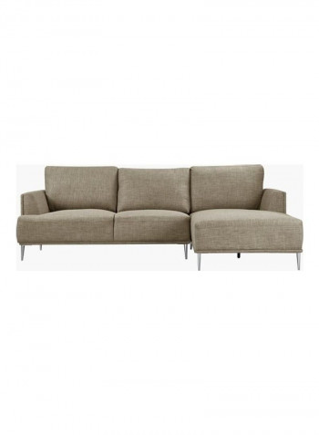 Stella Right Facing Corner Sofa Beige 80 x 251 x 163cm