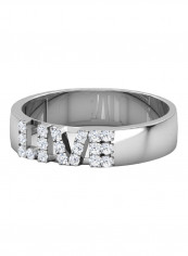 18K White Gold Exquisite Design Band Diamond Ring