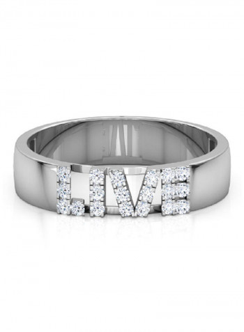 18K White Gold Exquisite Design Band Diamond Ring