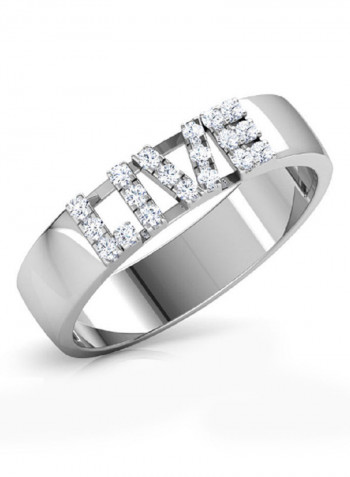18K White Gold Exquisite Design Band Diamond Ring