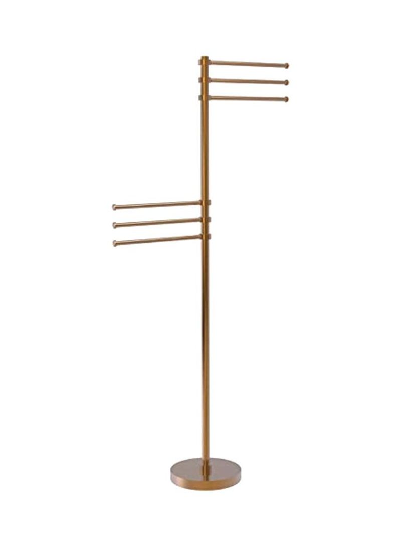 6-Arms Towel Stand Gold 12inch