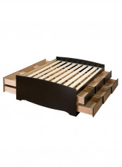 Chelsea Mate Platform Storage Bed With Mattress Black 180 x 200centimeter