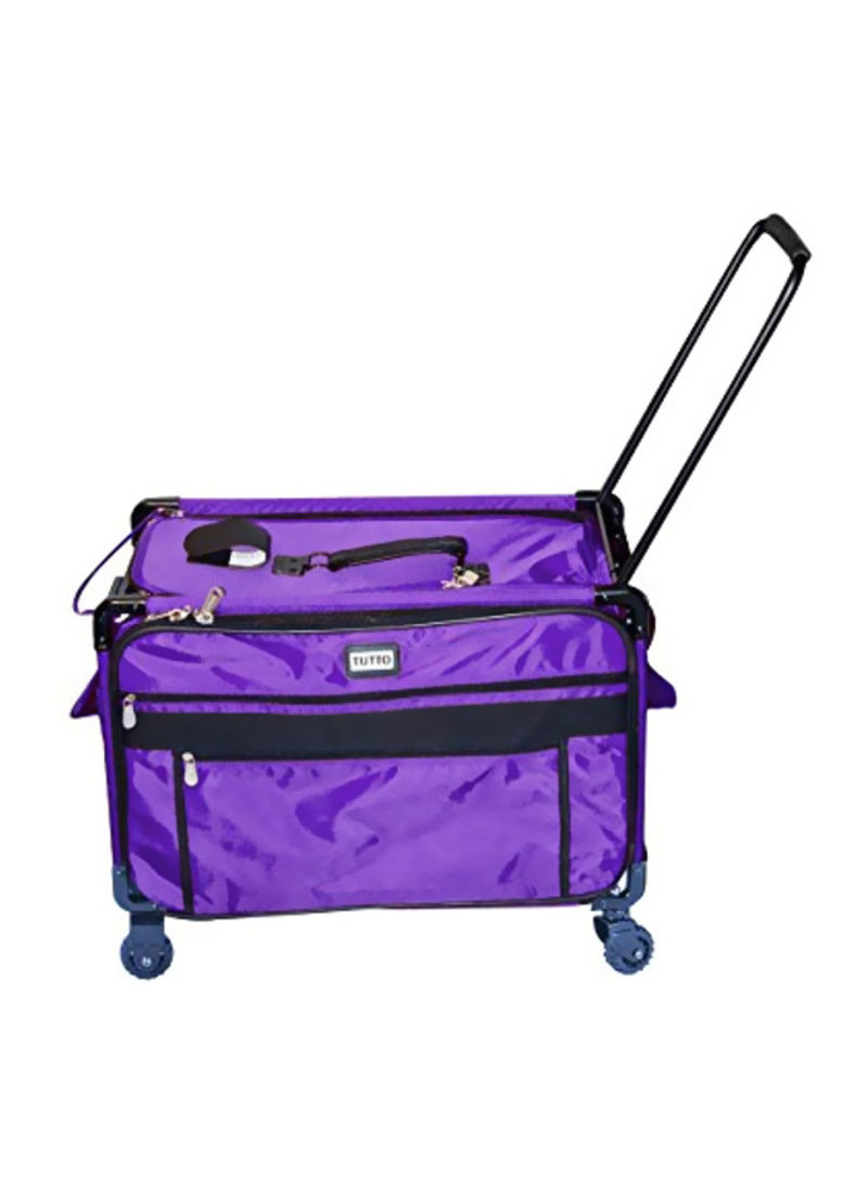 Sewing Machine Case Trolley Purple/Black 28.5x3.2x20.5inch