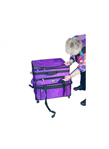 Sewing Machine Case Trolley Purple/Black 28.5x3.2x20.5inch