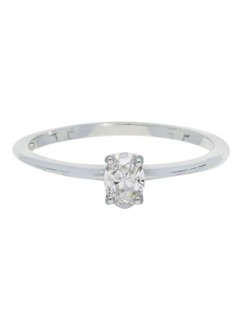 18 Karat White Gold 0.30Ct Diamond Studded Ring