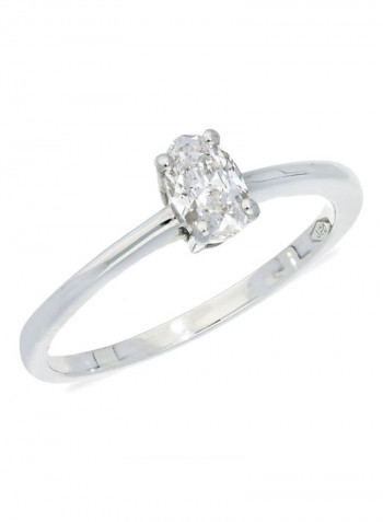 18 Karat White Gold 0.30Ct Diamond Studded Ring
