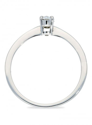 18 Karat White Gold 0.30Ct Diamond Studded Ring