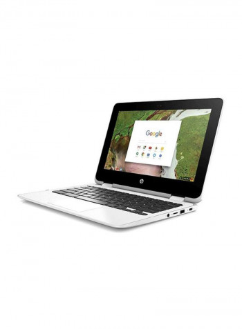Chromebook X360 Convertible 2-In-1 Laptop With 11.6-Inch Display, Celeron Processor/4GB RAM/64GB eMMC Flash Drive/Intel HD Graphics 500 Snow White